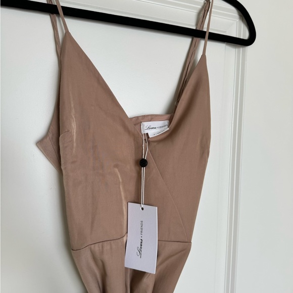 NWT Nude / Tan Lowcut Jumpsuit  XS - Picture 3 of 4